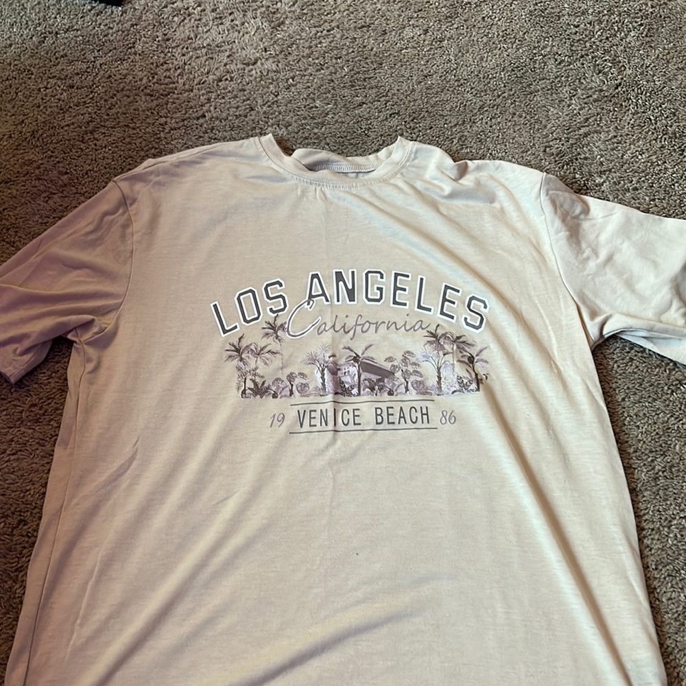 cream over sized t shirt